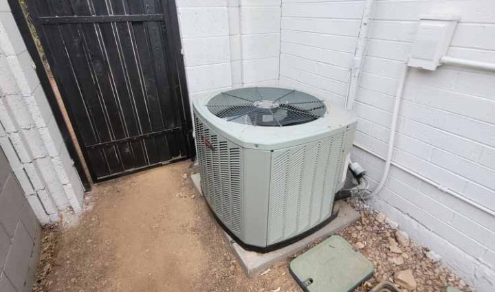 Air Conditioning System installed outside a residential building